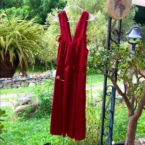 Red off-shoulder dress